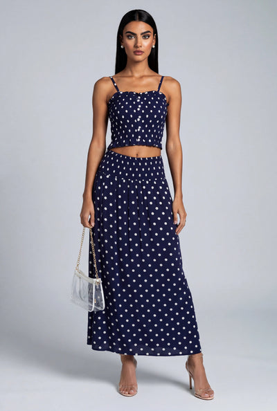 Polka Dot Maxi Skirt