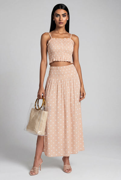 Polka Dot Maxi Skirt