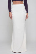 Drawstring Side Maxi Skirt