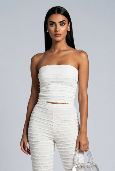 Textured Crop Tube Top