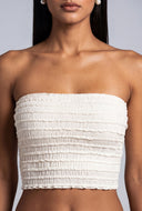 Textured Crop Tube Top