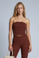 Textured Crop Tube Top