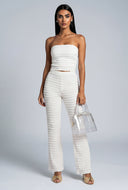 Textured Flare Pants