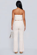 Textured Flare Pants