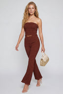 Textured Flare Pants