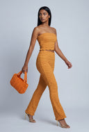 Textured Flare Pants