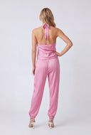 Katherine Satin Tie Halter Top