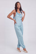 Katherine Satin Tie Halter Top