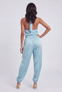 Katherine Satin Tie Halter Top