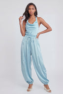 Katherine Satin Drawstring Joggers