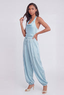 Katherine Satin Drawstring Joggers