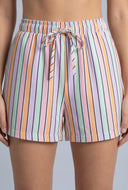 Makenna Striped Drawstring Shorts