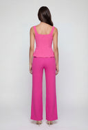 Lilliana Textured Knit Straight-Leg Pants