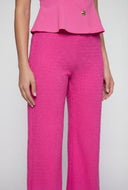 Lilliana Textured Knit Straight-Leg Pants