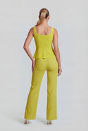 Lilliana Textured Knit Straight-Leg Pants