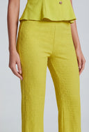 Lilliana Textured Knit Straight-Leg Pants