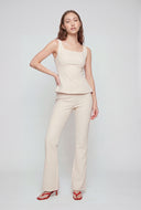 Crepe Boot Cut Pants