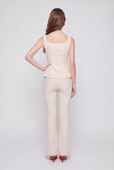 Crepe Boot Cut Pants