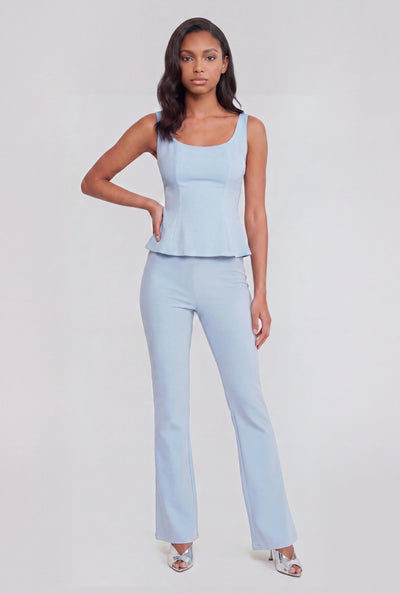 Crepe Boot Cut Pants