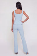 Crepe Boot Cut Pants