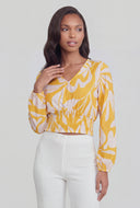 Smocked Waist Floral Crop Blouse
