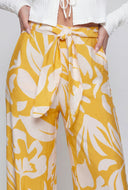 Botanical Print Palazzo Pants