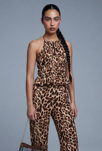Leopard Print Halter Top