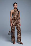 Leopard Print Drawstring Pants