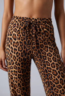 Leopard Print Drawstring Pants