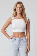Kaylani Starfish Cap Sleeve Crop Top