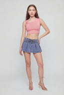 Kaylani Starfish Cap Sleeve Crop Top