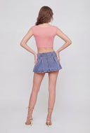 Kaylani Starfish Cap Sleeve Crop Top