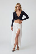 Kaylani Starfish Charm Slit Maxi Skirt