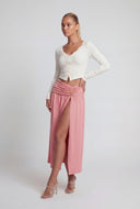 Kaylani Starfish Charm Slit Maxi Skirt
