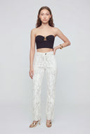 Julianna Metallic Keyhole Bustier Top