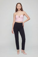 Julianna Metallic Keyhole Bustier Top