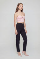 Julianna Metallic Keyhole Bustier Top