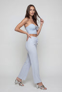 Julianna Metallic Keyhole Bustier Top