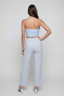 Julianna Metallic Keyhole Bustier Top
