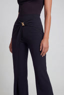 Julianna Asymmetrical Crepe Dress Pants