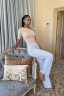 Julianna Asymmetrical Crepe Dress Pants