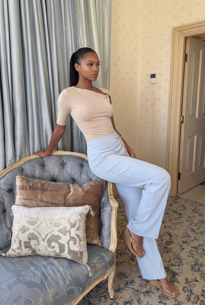 Julianna Asymmetrical Crepe Dress Pants