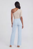 Julianna Asymmetrical Crepe Dress Pants