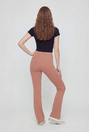 Ribbed High Neck T-Shirt