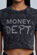 Acid Wash Graphic Crop Top