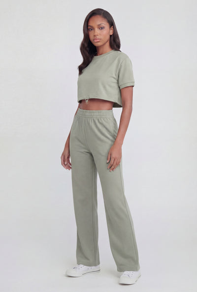 Christina High Waist Wide-Leg Sweatpants