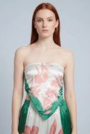 Alexandra Floral Satin Crop Top