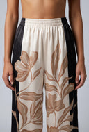 Alexandra Floral Satin Wide-Leg Pants