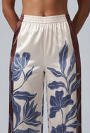 Alexandra Floral Satin Wide-Leg Pants