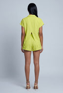 Aadhya Crepe Knit Tie Front Shirt